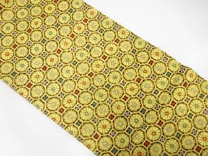 アンティーク　花蜀江文織り出し踊り帯(着用可)